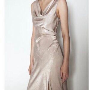 Zara  Rose Gold Midi Dress